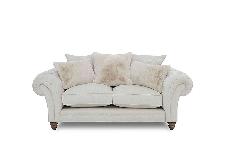 Boutique Collection - Blenheim 2 Seater Scatter Back Sofa - Darwin Ivory with Walnut Feet