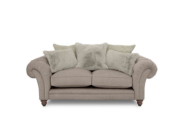 Boutique Collection - Blenheim 2 Seater Scatter Back Sofa - Darwin Mink with Walnut Feet