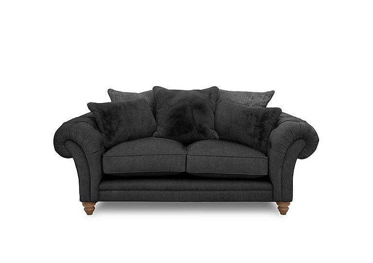 Boutique Collection - Blenheim 2 Seater Scatter Back Sofa - Darwin Raven with Oak Feet