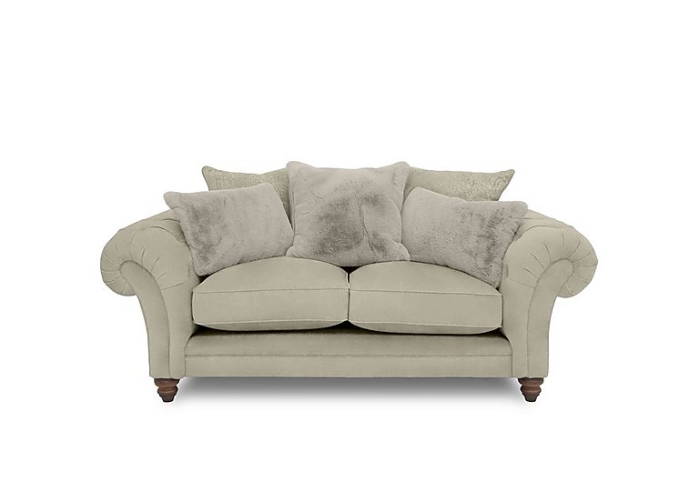 Boutique Collection - Blenheim 2 Seater Scatter Back Sofa - Marlborough Wicker Mink with Walnut Feet