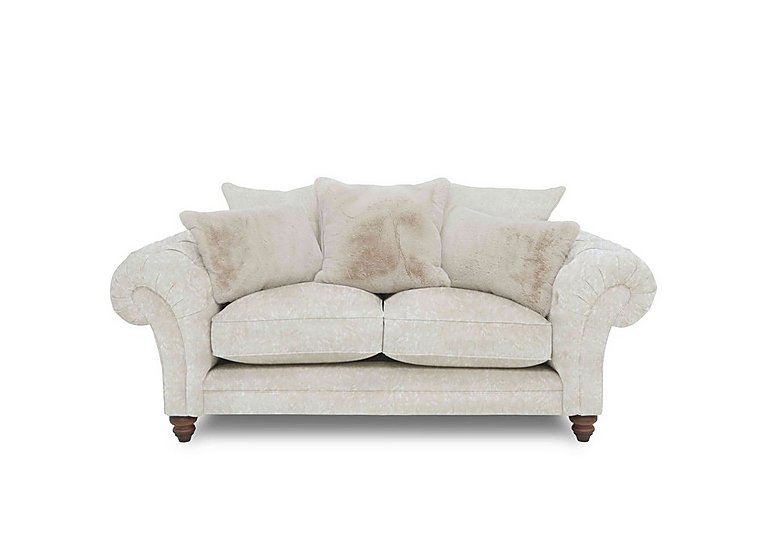 Boutique Collection - Blenheim 2 Seater Scatter Back Sofa - Savoy Ivory with Walnut Feet