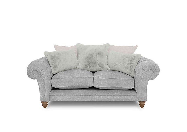Boutique Collection - Blenheim 2 Seater Scatter Back Sofa - Savoy Silver with Oak Feet