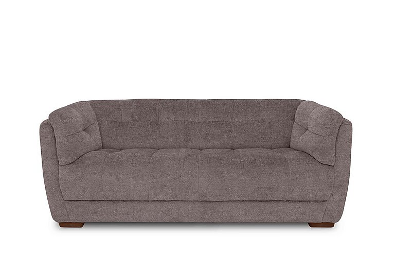 Cartier Fabric 3 Seater Sofa - Antler with Walnut Feet
