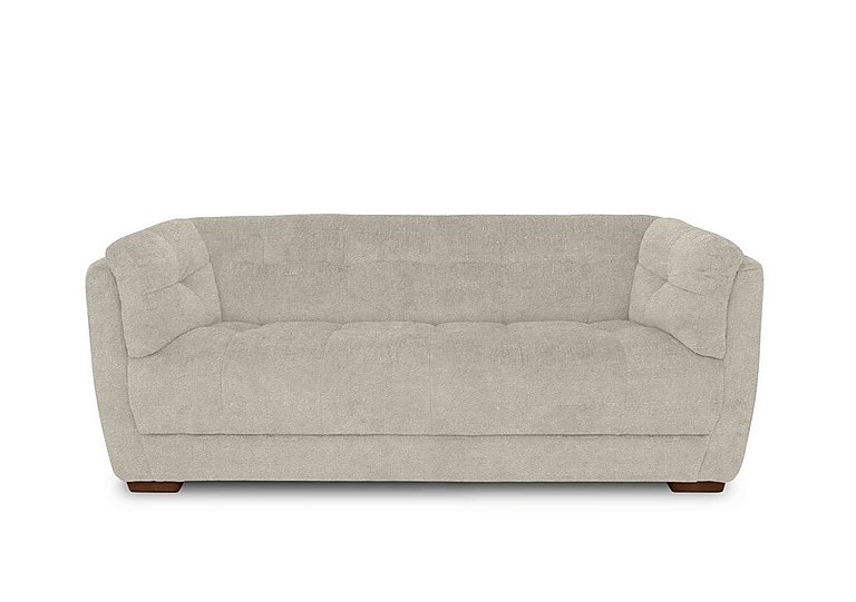 Cartier Fabric 3 Seater Sofa - Barley with Walnut Feet