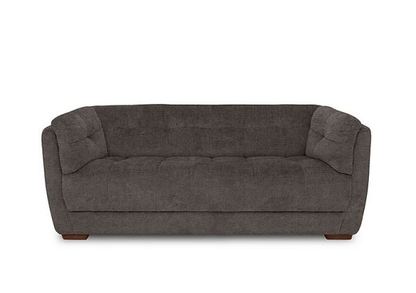 Cartier Fabric 3 Seater Sofa  Brindle with Walnut Feet | Bed Sava