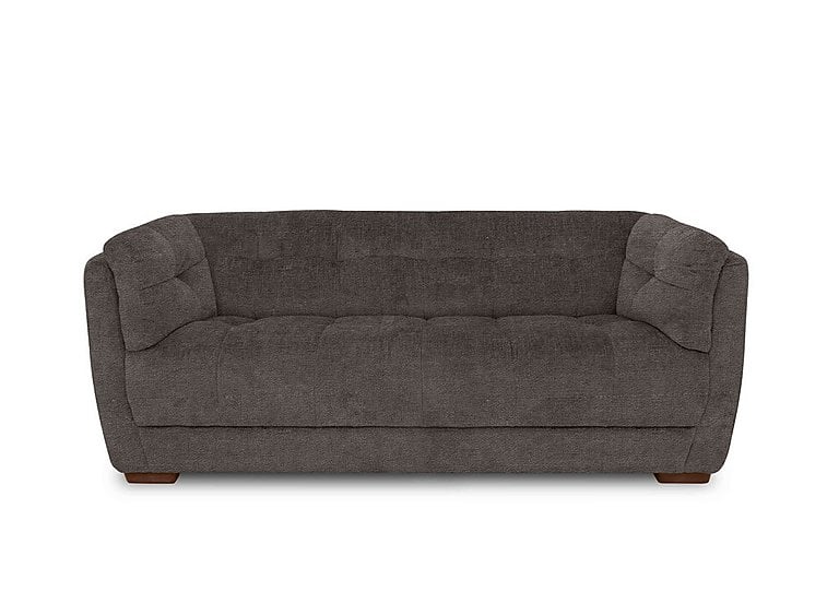 Cartier Fabric 3 Seater Sofa  Brindle with Walnut Feet | Bed Sava