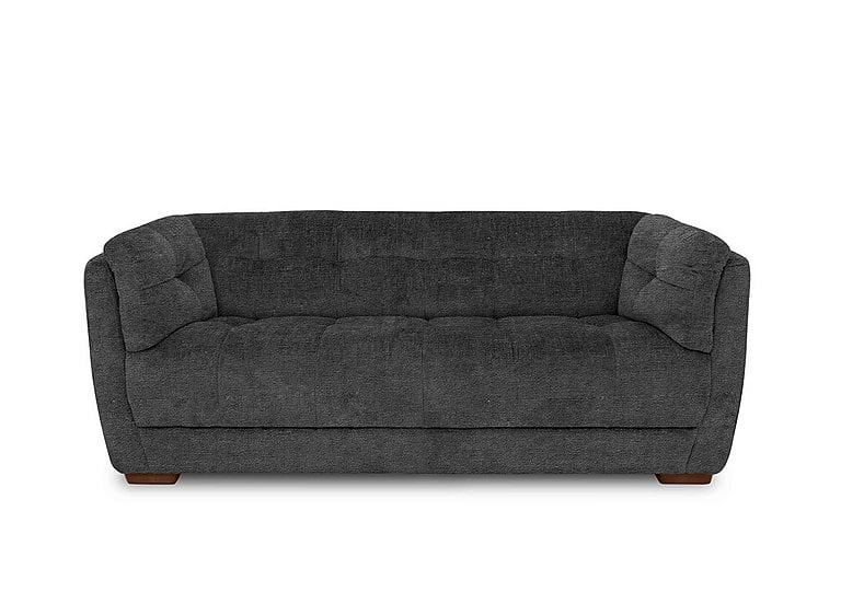 Cartier Fabric 3 Seater Sofa  Moonstone with Walnut Feet | Bed Sava