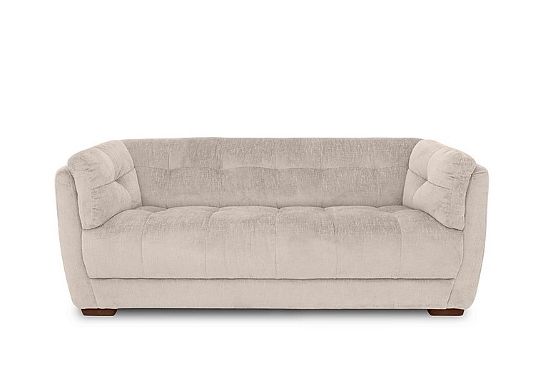 Cartier Fabric 3 Seater Sofa  Stone with Walnut Feet | Bed Sava