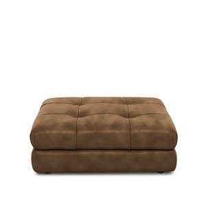 At The Helm  Cartier Leather Footstool | Bed Sava