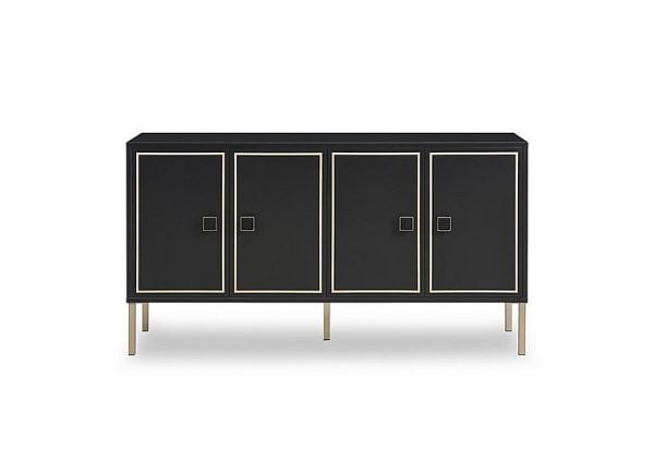 Cole 4 Door Sideboard  Black | Bed Sava