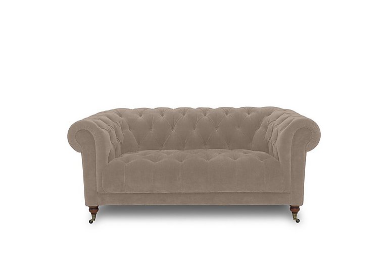 Columbus Fabric 2 Seater Sofa with Castors - Manhattan Charcoal