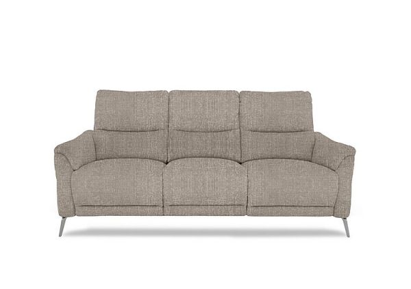 Daytona 3 Seater Fabric Power Recliner Sofa with Bluetooth Speaker  Anivia Khaki | Bed Sava