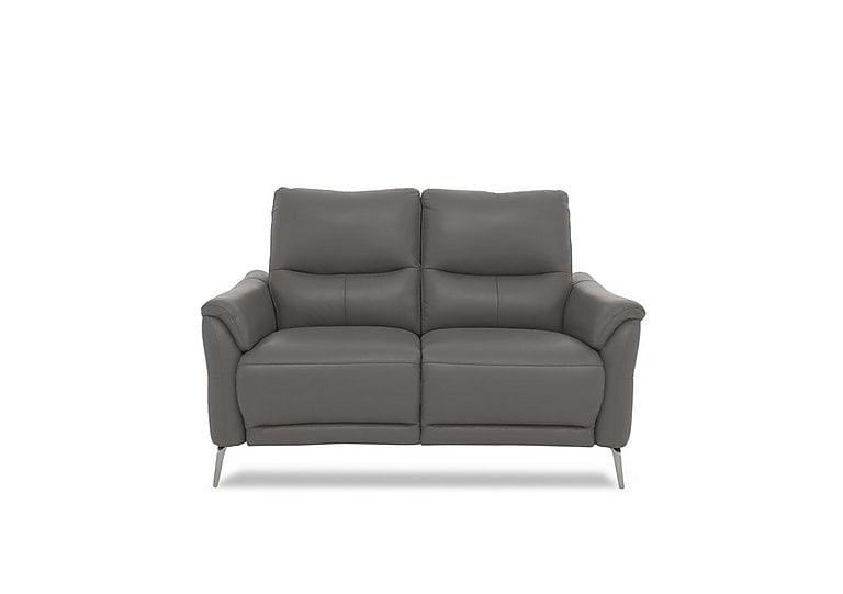 Daytona 2 Seater Leather Power Recliner Sofa with Bluetooth Speaker - Elephant