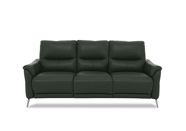 Daytona 3 Seater Leather Power Recliner Sofa with Bluetooth Speaker - Oslo Pine