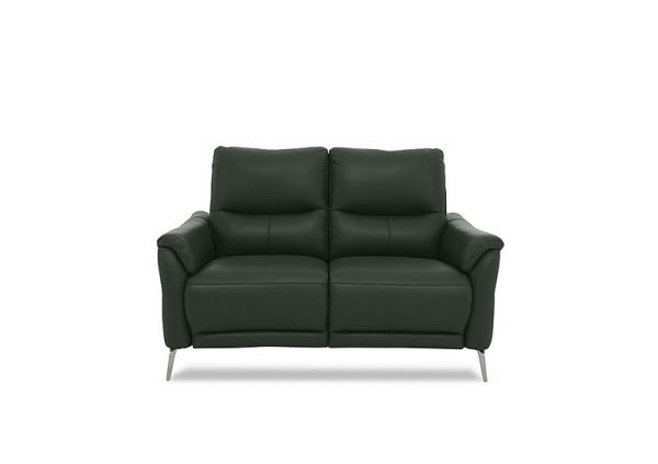 Daytona 2 Seater Leather Power Recliner Sofa with Bluetooth Speaker  Oslo Pine | Bed Sava