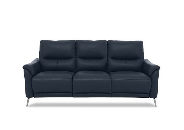 Daytona 3 Seater Leather Power Recliner Sofa with Bluetooth Speaker  Peacock | Bed Sava