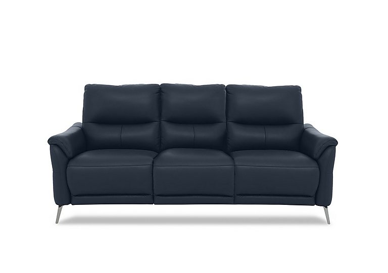 Daytona 3 Seater Leather Power Recliner Sofa with Bluetooth Speaker - Peacock
