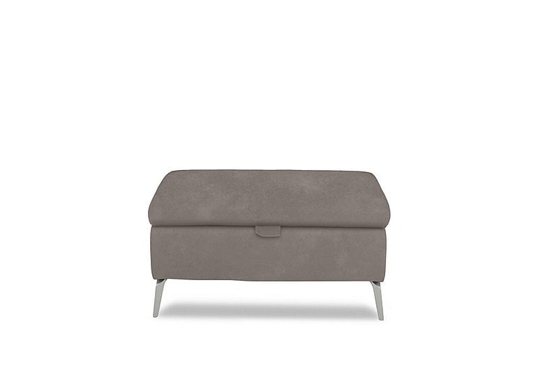 Daytona Fabric Storage Footstool - Dexter Mocha