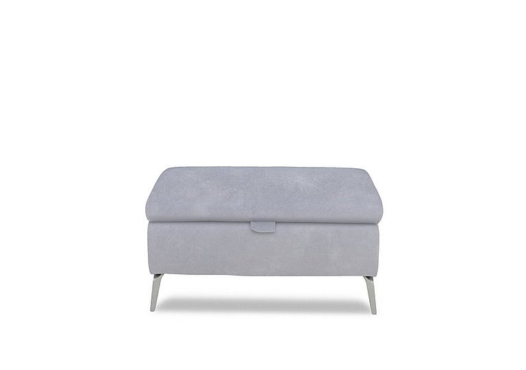 Daytona Fabric Storage Footstool - Dexter Smoke