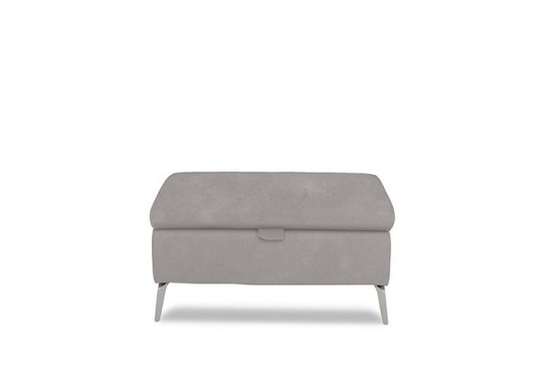 Daytona Fabric Storage Footstool  Dexter Stone | Bed Sava