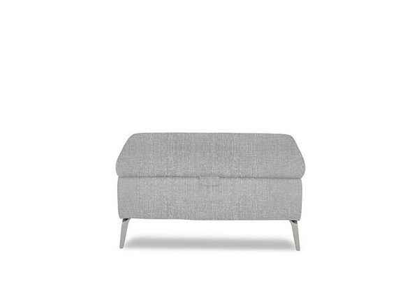 Daytona Fabric Storage Footstool  Anivia Light Grey | Bed Sava