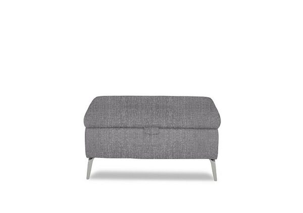 Daytona Fabric Storage Footstool  Anivia Grey | Bed Sava