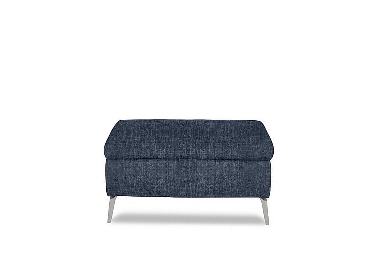 Daytona Fabric Storage Footstool - Anivia Blue