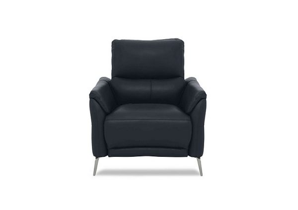 Daytona Leather Chair  Navy | Bed Sava