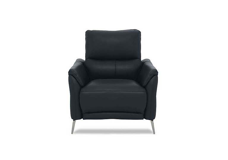Daytona Leather Power Recliner Chair - Navy