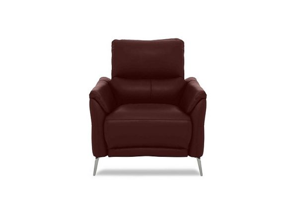 Daytona Leather Chair  Ruby | Bed Sava