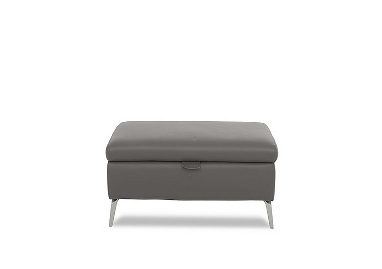 Daytona Leather Storage Footstool - Elephant