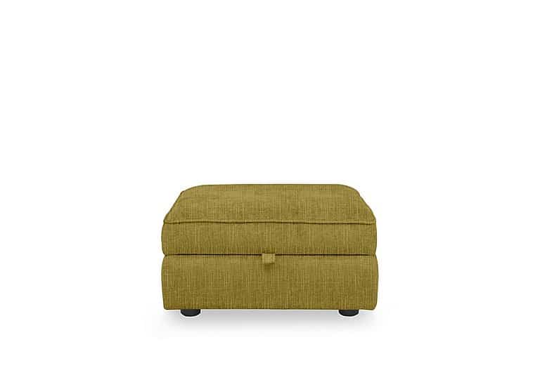 Hedingham Small Storage Footstool in Plain Fabric - Dill Bromley Chenille Plain