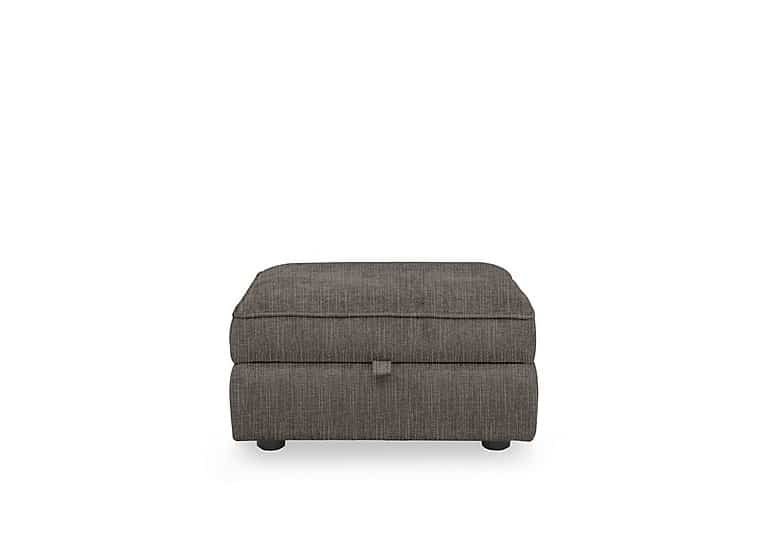 Hedingham Small Storage Footstool in Plain Fabric - Espresso Bromley Chenille Plain