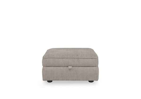 Hedingham Small Storage Footstool in Plain Fabric  Latte Bromley Chenille Plain | Bed Sava