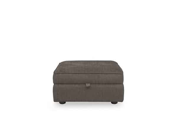 Hedingham Small Storage Footstool in Plain Fabric  Mink Thaxted Chenille Plain | Bed Sava