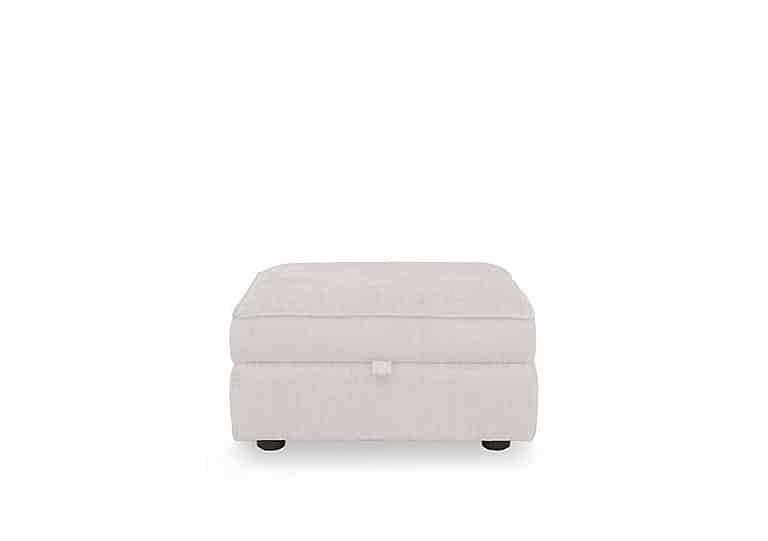 Hedingham Small Storage Footstool in Plain Fabric - Mist Debden Plain