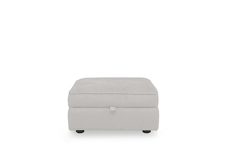 Hedingham Small Storage Footstool in Plain Fabric - Oyster Ashton Chenille Plain