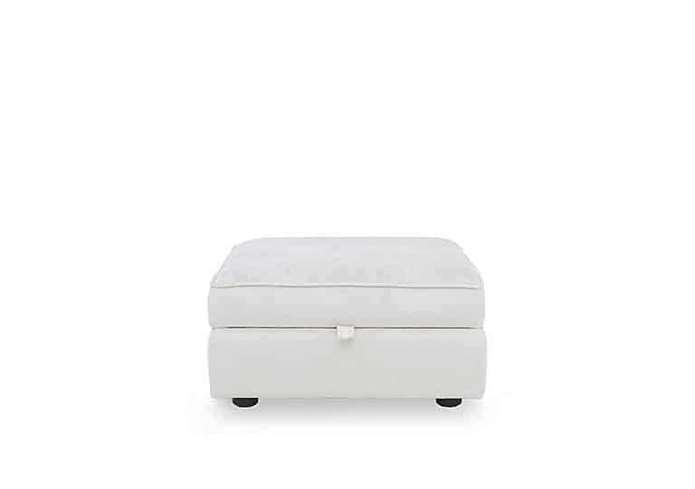 Hedingham Small Storage Footstool in Plain Fabric - Pearl Ashton Chenille Plain