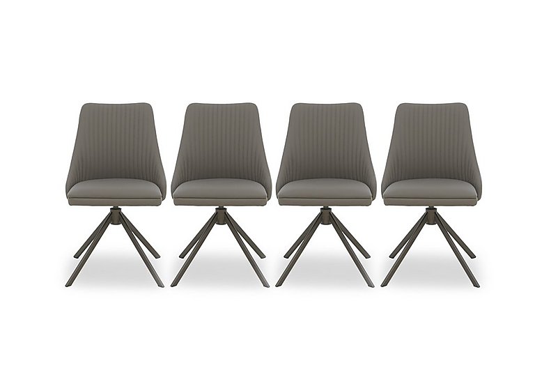Icon Set of 4 Swivel Dining Chairs