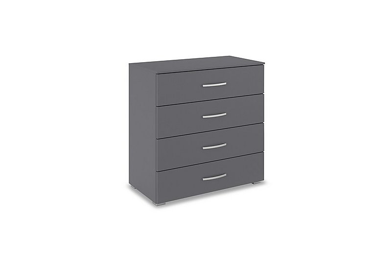 Rauch - Impulse 80cm 4 Drawer Décor Chest - Metallic Grey