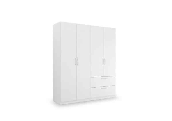 Rauch  Impulse 181cm 4 Door Combi Décor Wardrobe  Alpine White | Bed Sava