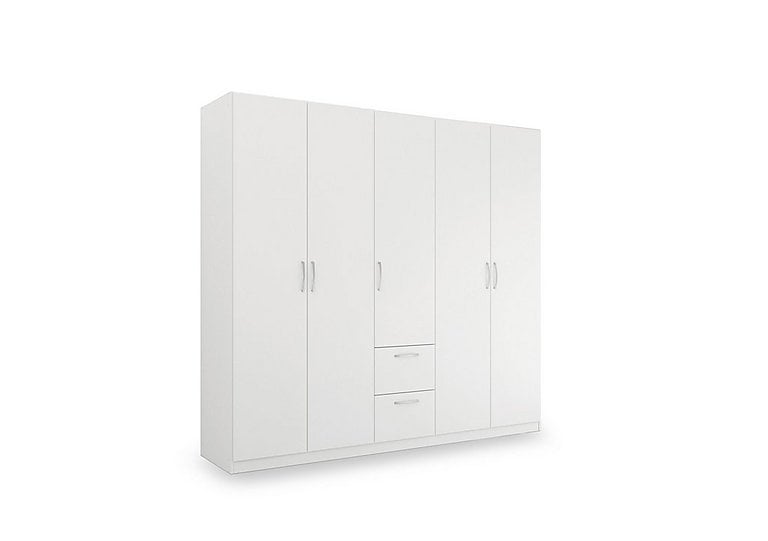 Rauch - Impulse 226cm 5 Door Combi Décor Wardrobe - Alpine White