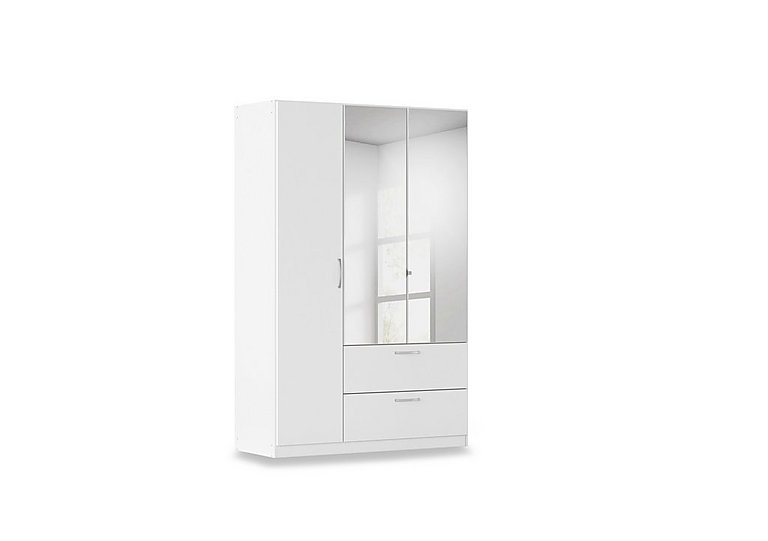 Rauch - Impulse 136cm 3 Door Combi Wardrobe with 2 Mirror Doors - Alpine White