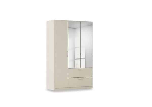Rauch  Impulse 136cm 3 Door Combi Wardrobe with 2 Mirror Doors | Bed Sava