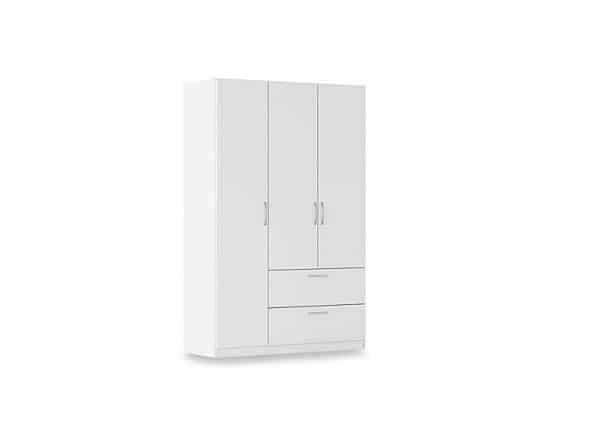 Rauch  Impulse 136cm 3 Door Combi Décor Wardrobe  Alpine White | Bed Sava