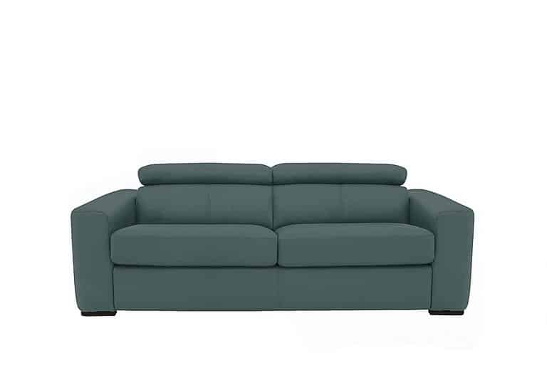 World of Leather - Infinity 3 Seater NC Leather Sofa Bed - NC Lake Green