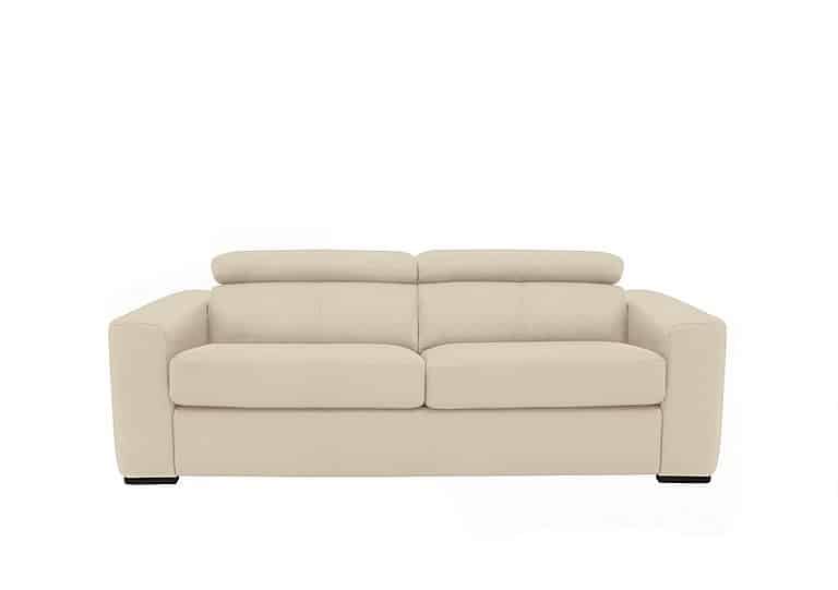 World of Leather - Infinity 3 Seater NC Leather Sofa Bed - NC Bisque