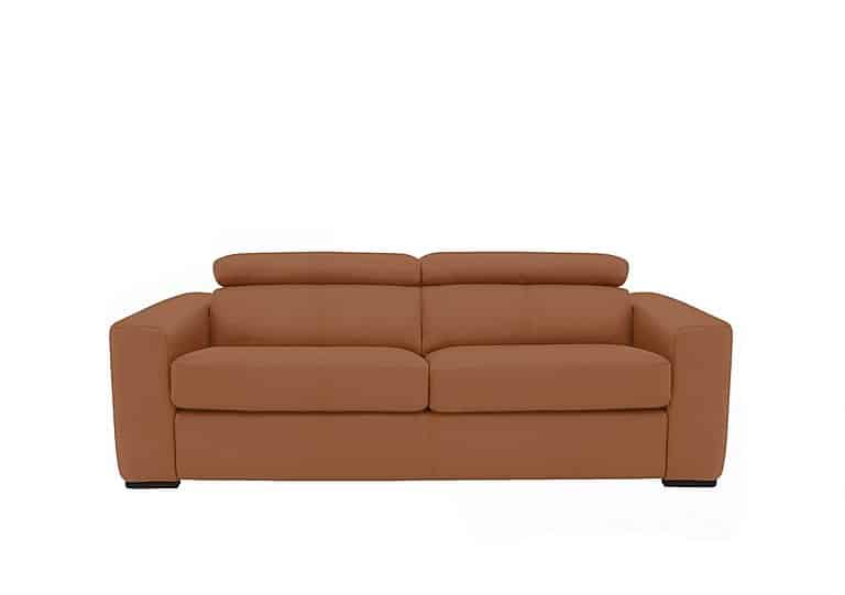 World of Leather - Infinity 3 Seater NC Leather Sofa Bed - Pecan Brown