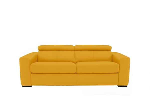 World of Leather  Infinity 3 Seater NC Leather Sofa Bed  Sunflower | Bed Sava