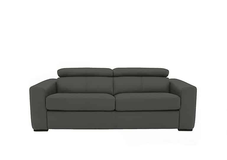 World of Leather - Infinity 3 Seater NC Leather Sofa Bed - Charcoal Grey
